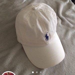 White Ralph Lauren Polo Baseball Hat
