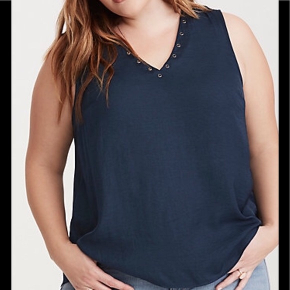 NWT Teal Grommet Tank Top - Picture 1 of 6