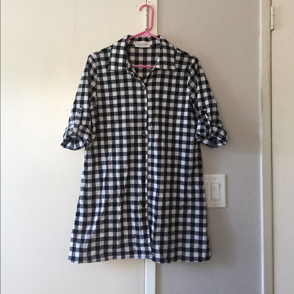Gingham shirtdress