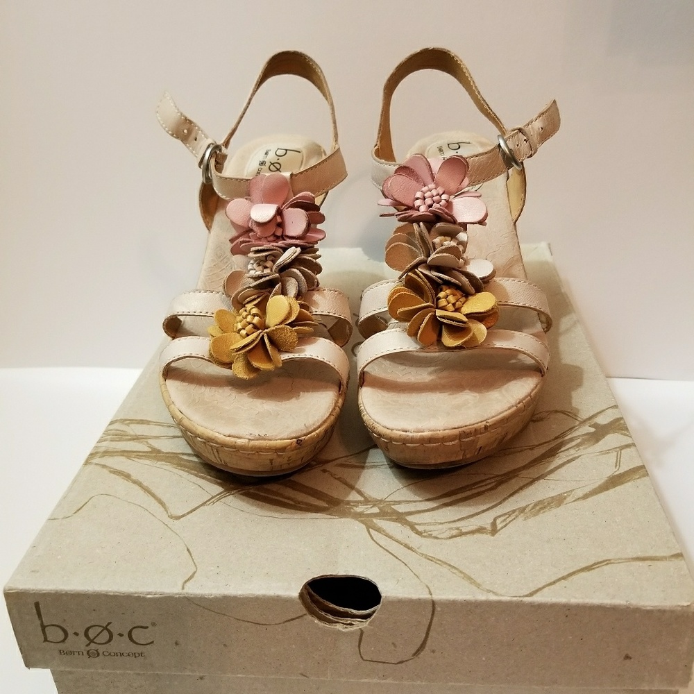 Born Concept Cork Wedge Sandal