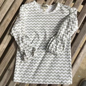Matilda Jane Alice Gray Puffer Top