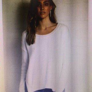 FRANKIE Knit - White Cashmere scoop neck sweater