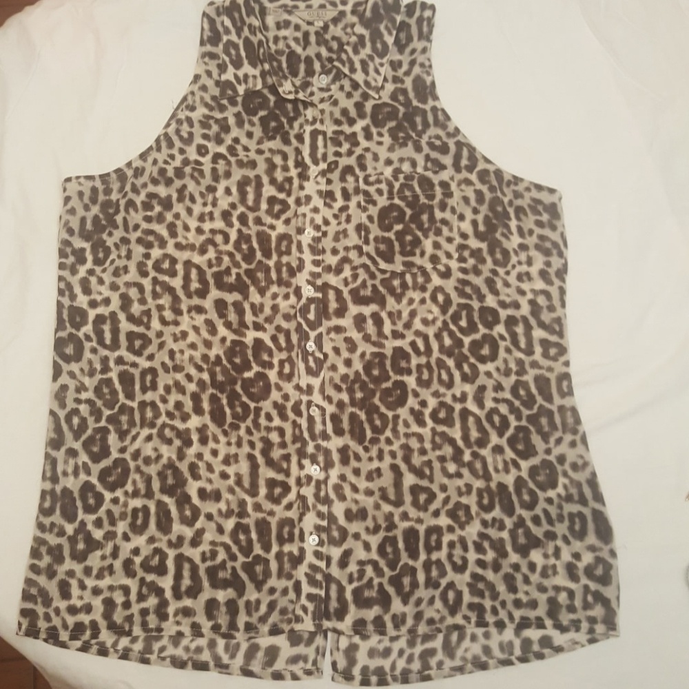 Leopard print Guess blouse