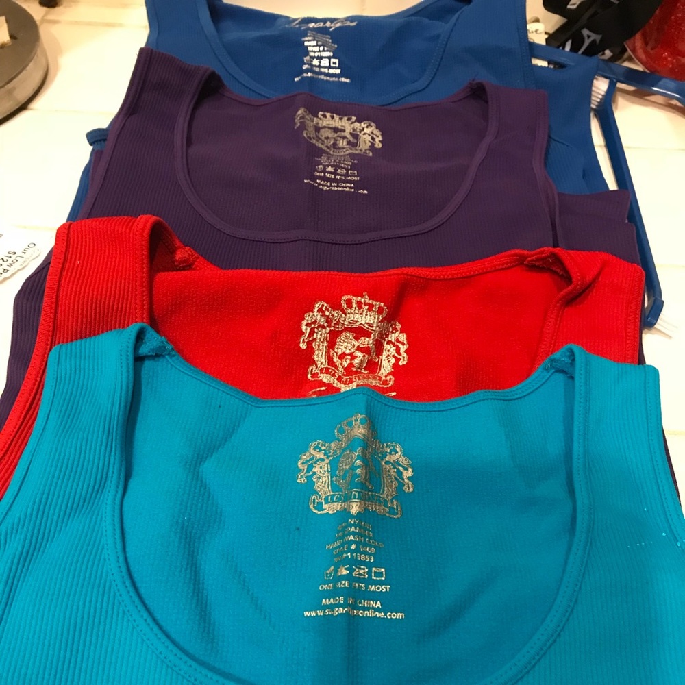4 Sugar Lips Spandex Tanks