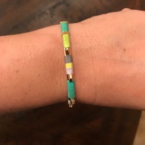 Stella & Dot Green color block cuff bracelet.