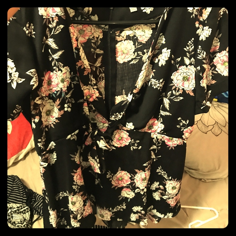 Floral peplum blouse