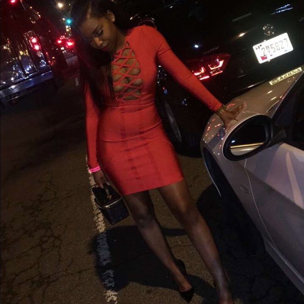 Lace Up Bandage Dress