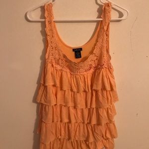 Rue 21 size medium orange ruffled tank