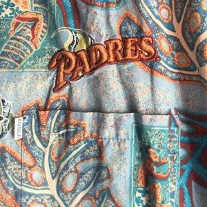 Vintage Hawaiian shirt with Padres patch