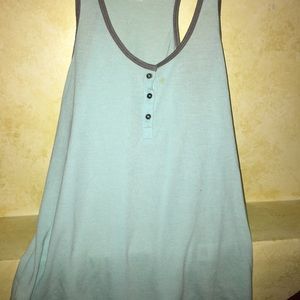 BLUE BUTTON DOWN TANK TOP