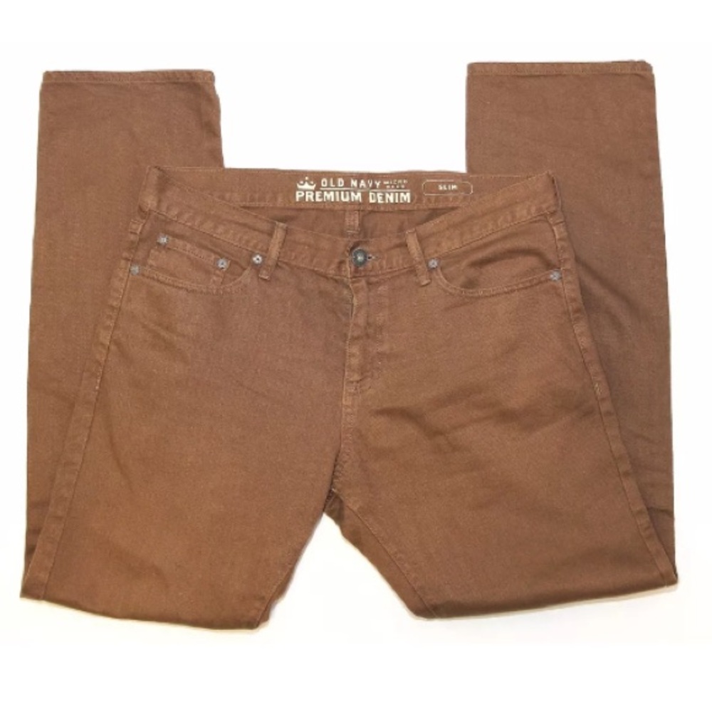 Premium Denim Slim Brown Jeans Size 34 X 34