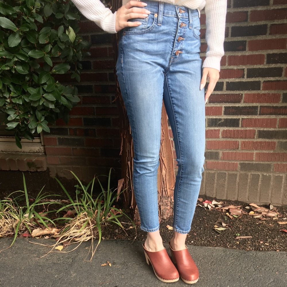 Madewell High Riser Button Through Crop Jeans