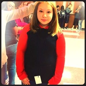 Black and red hoodie