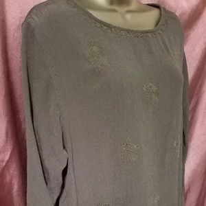 The Avenue Long Sleeve Rayon Blouse 22/24