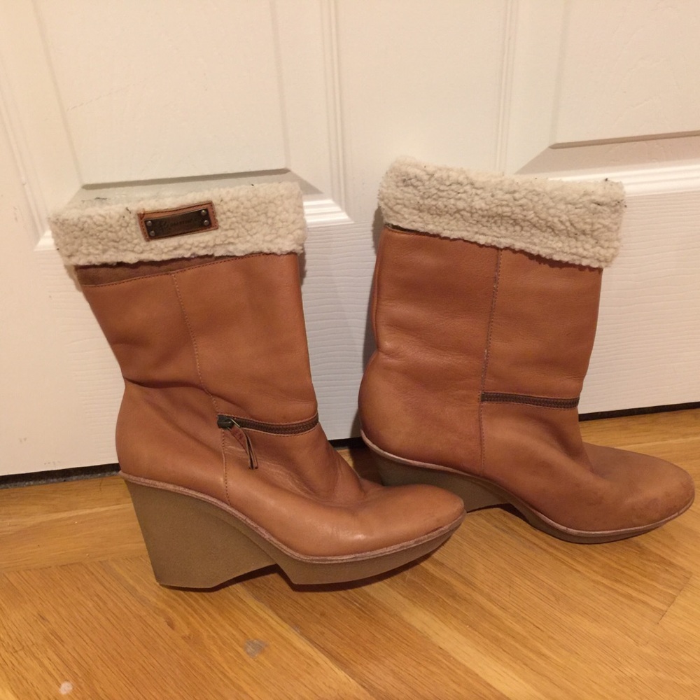Leather boots