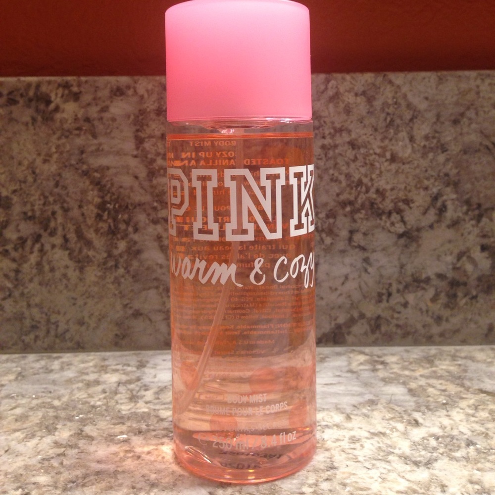Victoria's Secret pink warm and cozy body mist