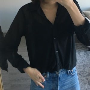 American Apparel sheer blouse