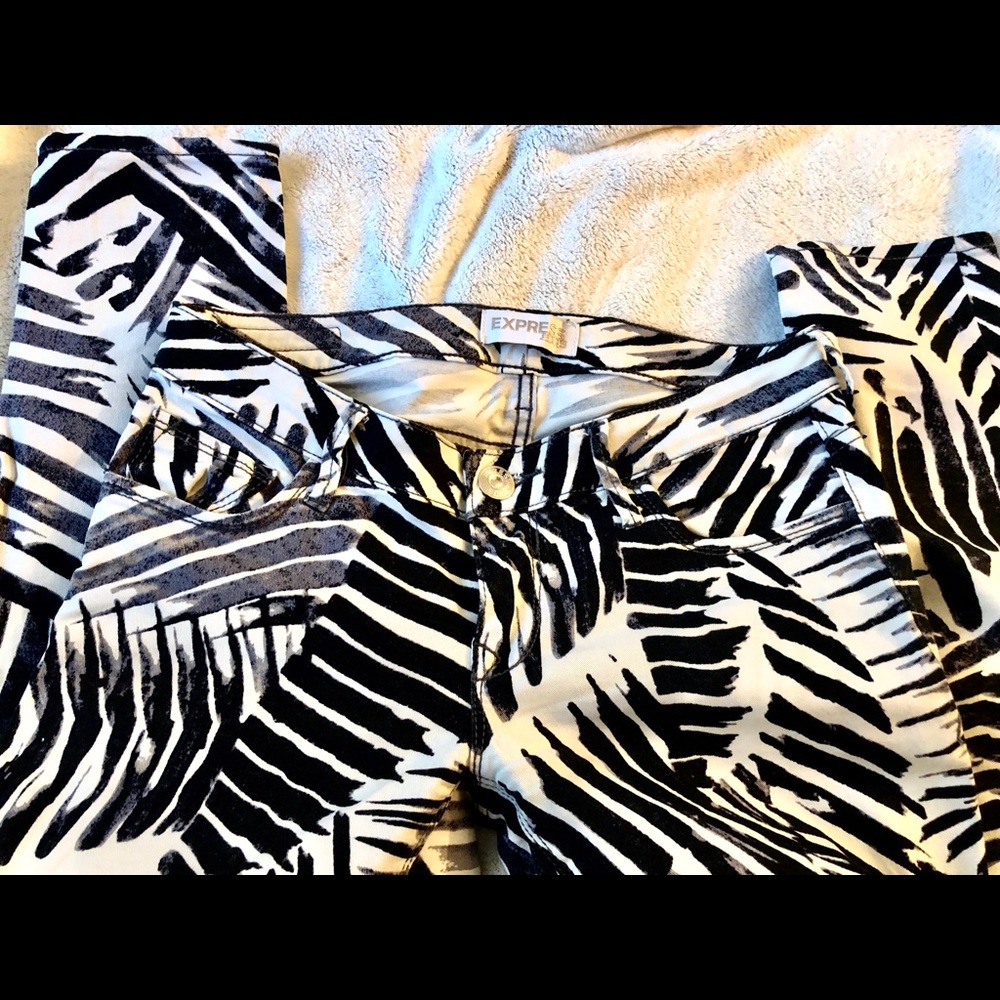Express Tropical Cropped Jegging sz.2