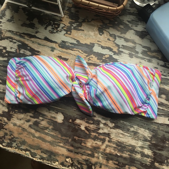 Striped Victorias Secret bandeau top - Picture 1 of 5