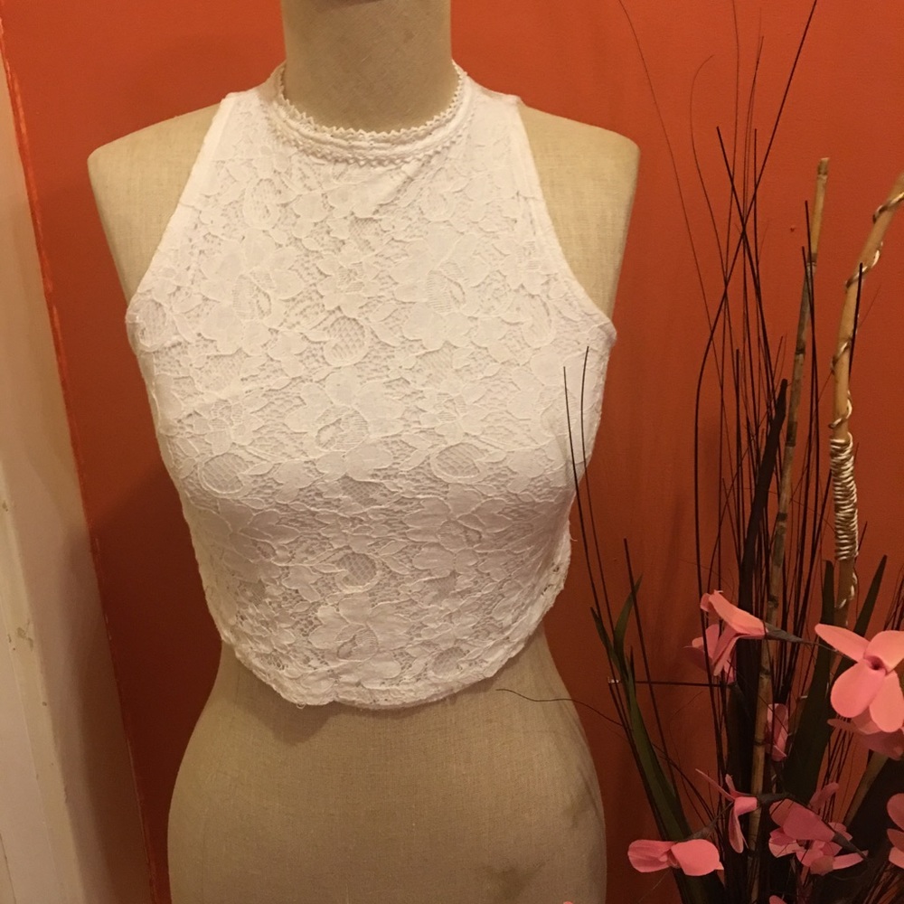 Rolla Coaster lace crop top