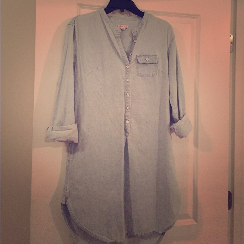 Merona (Target) jean/chambray shirt-dress