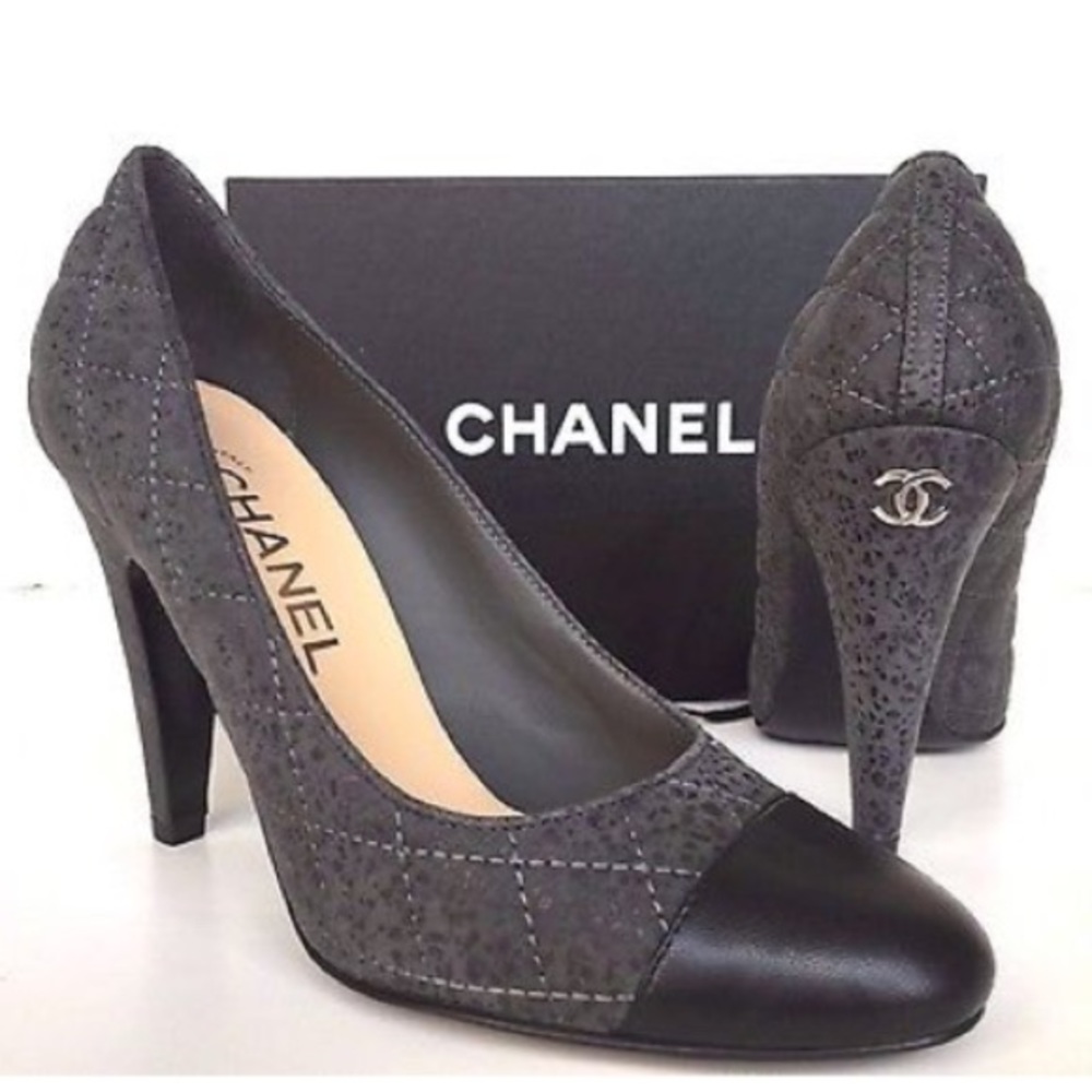 CHANEL Escarpins 100% Authentic Quilted Heels 38 - Picture 5 of 7