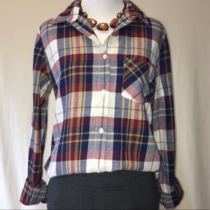 H&M plaid button up