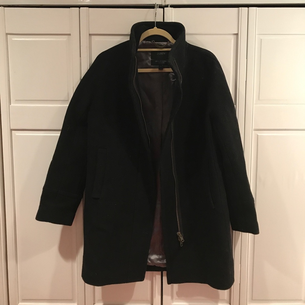 J. Crew Black Stadium Coat