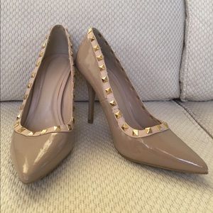 Tan Studded Heels