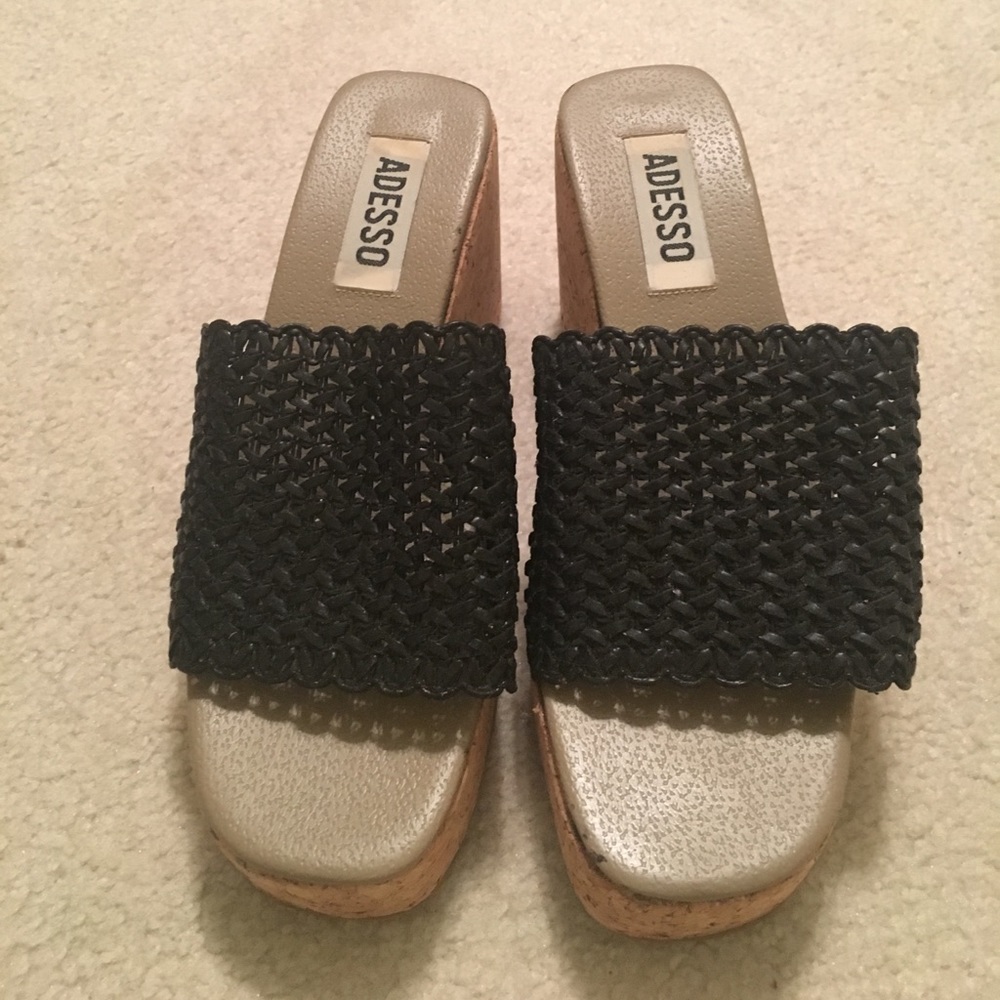Vintage Adesso wedge sandals from the 90s