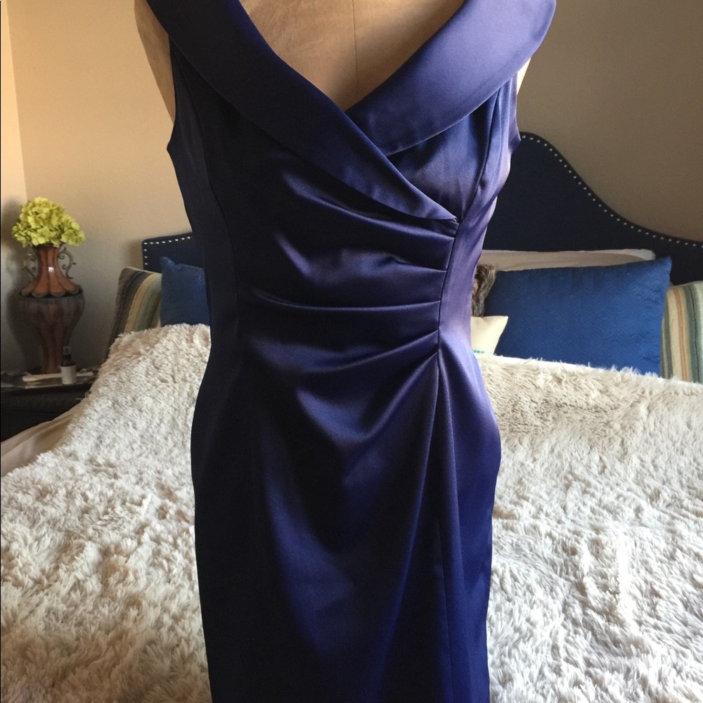 Evan Picone cobalt blue special occasion dress