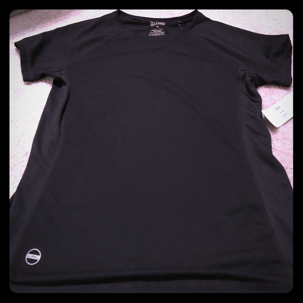 Ralph Lauren Active Work Out Black Top Sz Med NWT