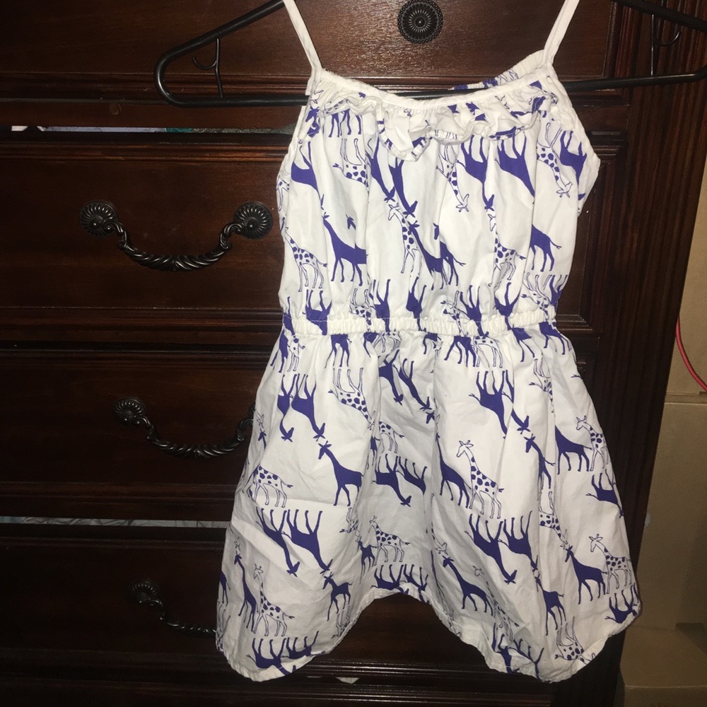 Spaghetti strap giraffe print dress