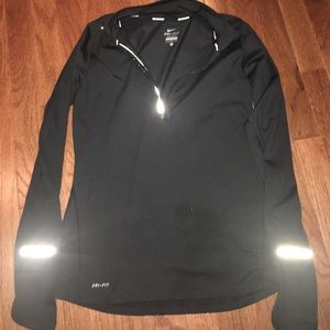 NIKE dri-fit black 1/4 zip pullover