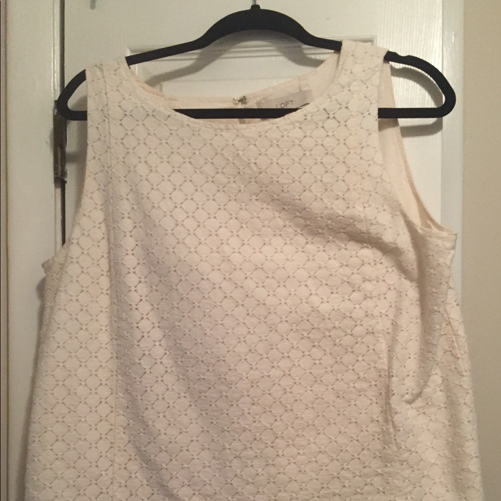 Lace loft large beige top