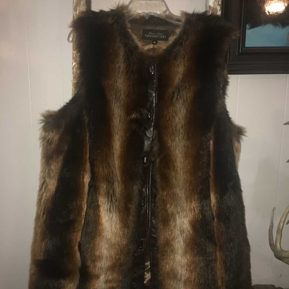 Faux Fur vest from Fabulous Furs. XL