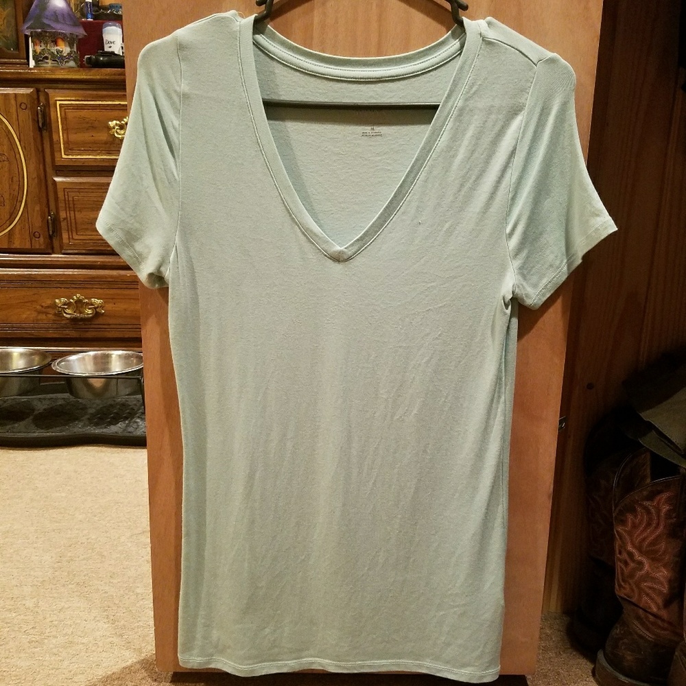 Mint Green V-neck