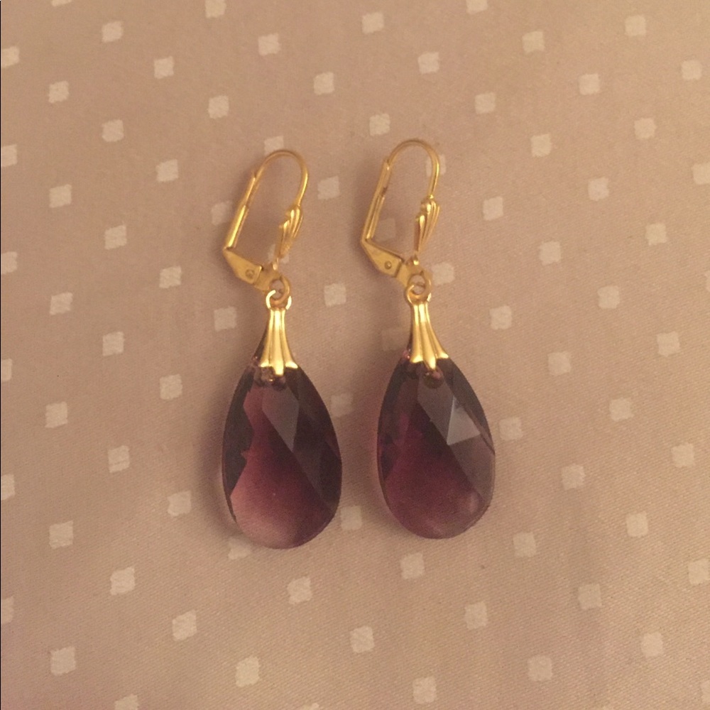 Purple Gem Earrings