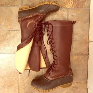 L.L. Bean Shearling Knee High Bean Boots