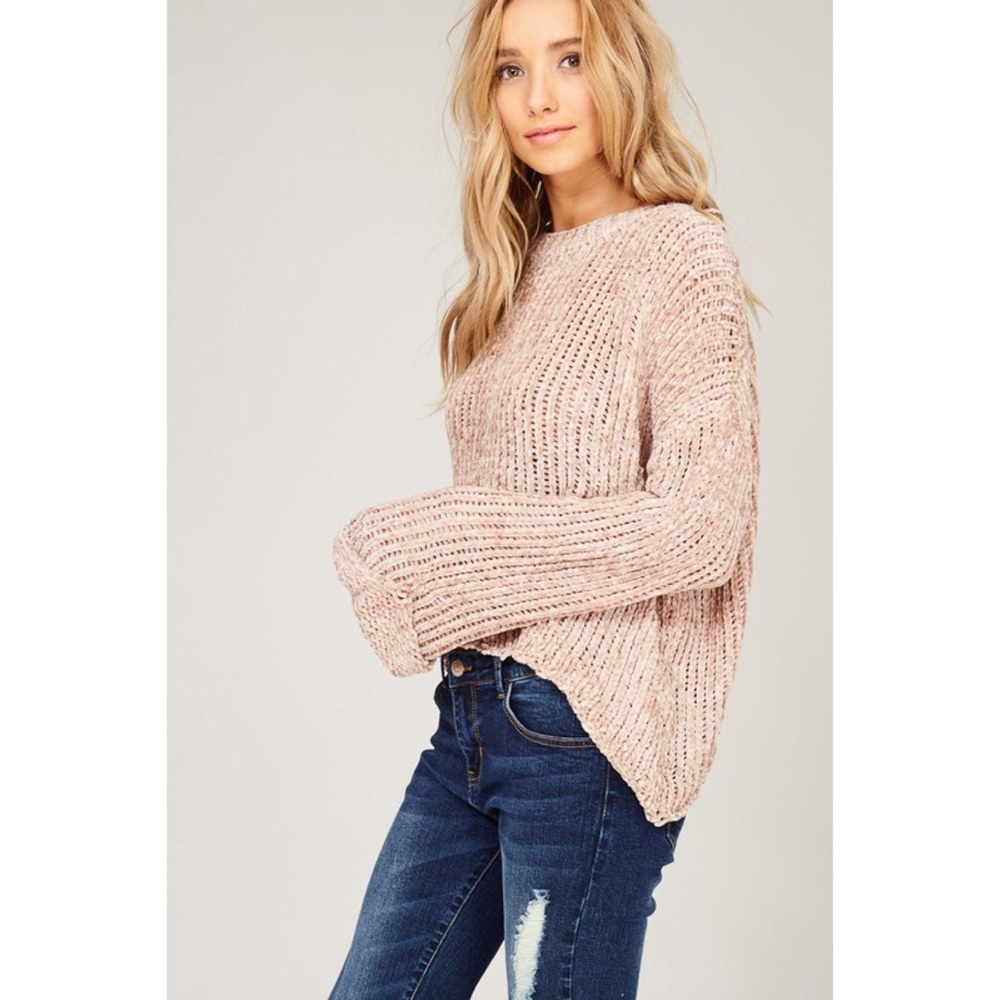 1 large left! MALIA Velvet Yarn/Chenille Sweater - Picture 4 of 8