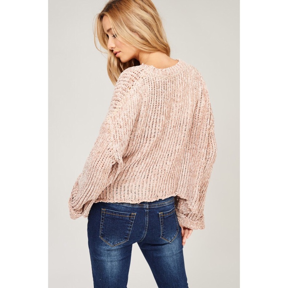 1 large left! MALIA Velvet Yarn/Chenille Sweater - Picture 6 of 8