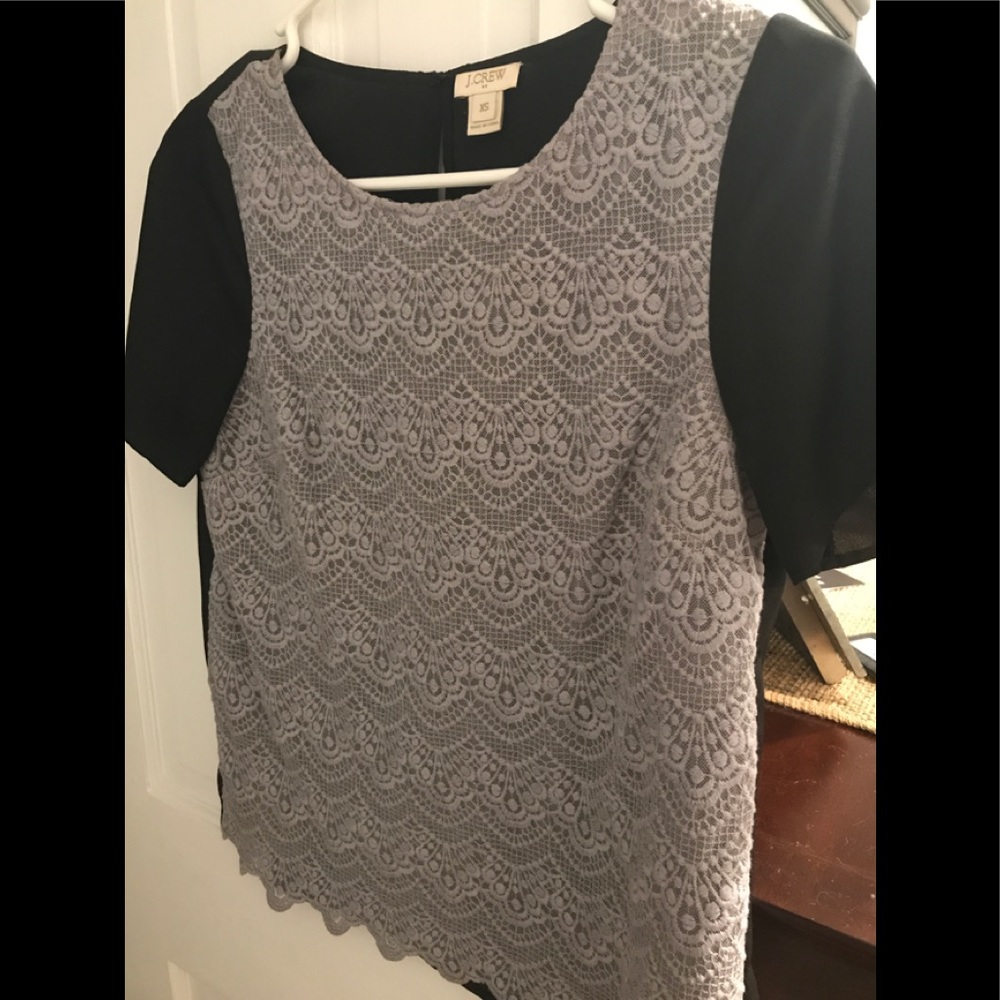 J. Crew black and gray blouse