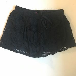 black lacy shorts from aqua