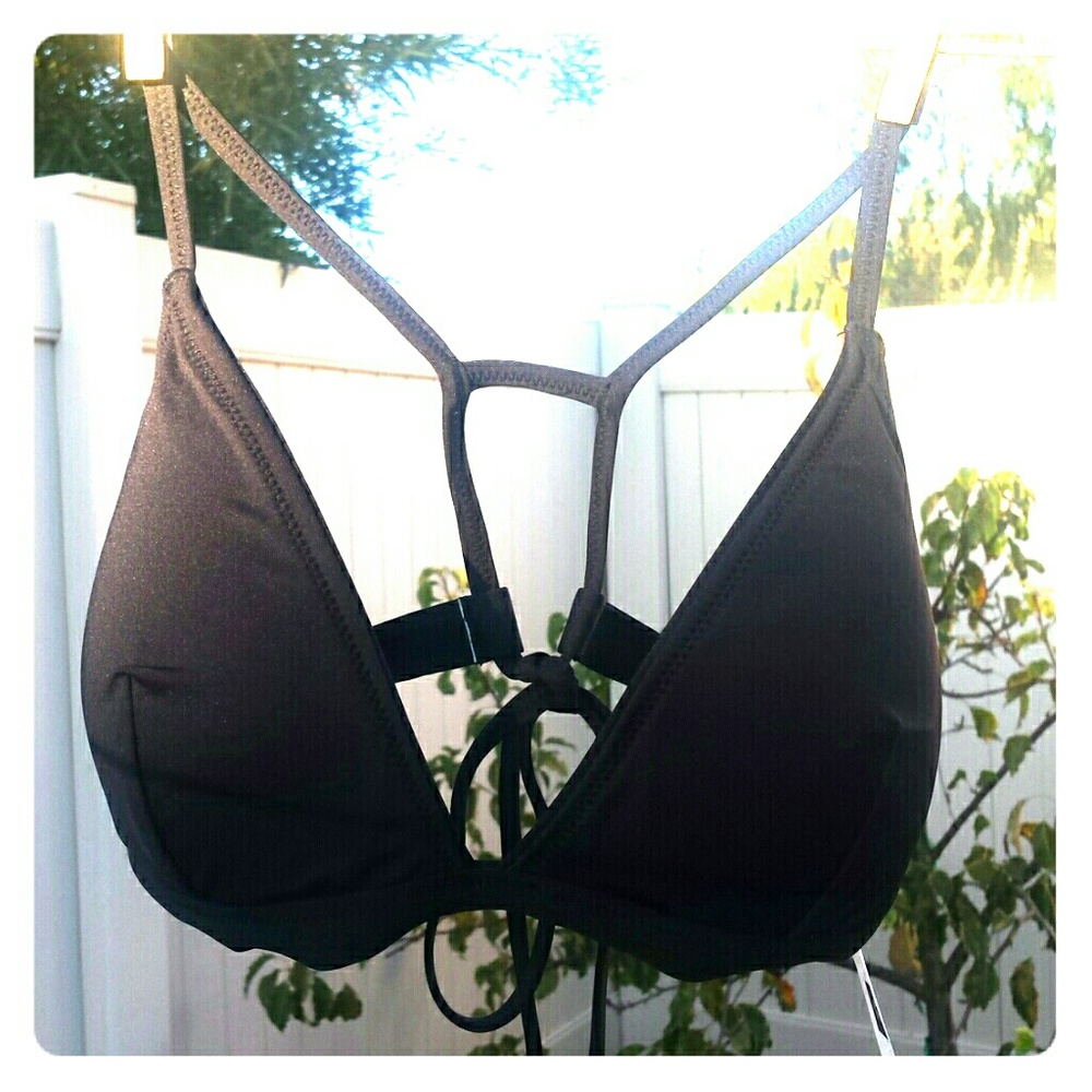 GapBody Triangle black bathing suit top