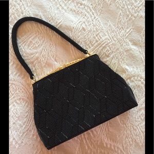 Black Beaded Evening Purse Black Beaded Evening Purse