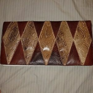 Vintage Ronora python snake genuine leather clutch Vintage Ronora python snake genuine leather clutch