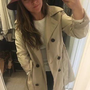 Light tan Merona Trench Coat size small