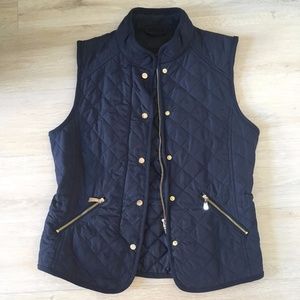 Zara Women's Navy Quilted Vest