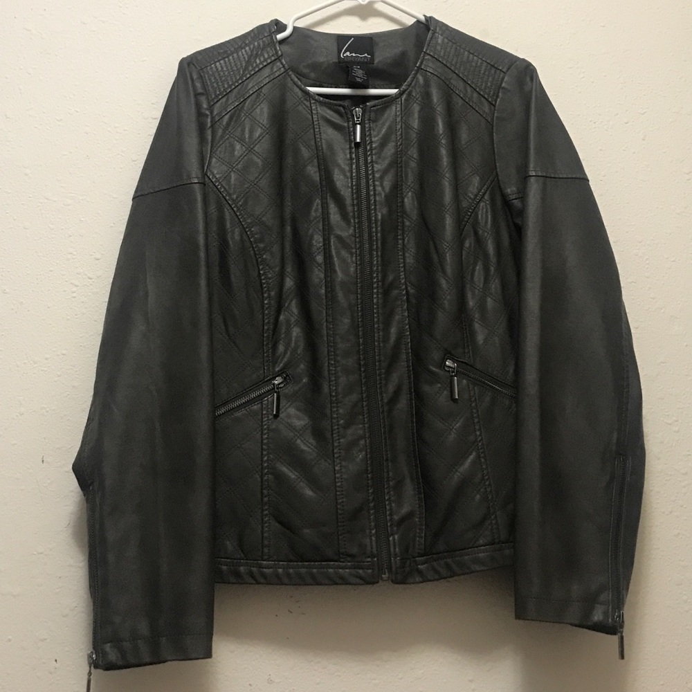 Lane Bryant - Faux leather jacket - Charcoal