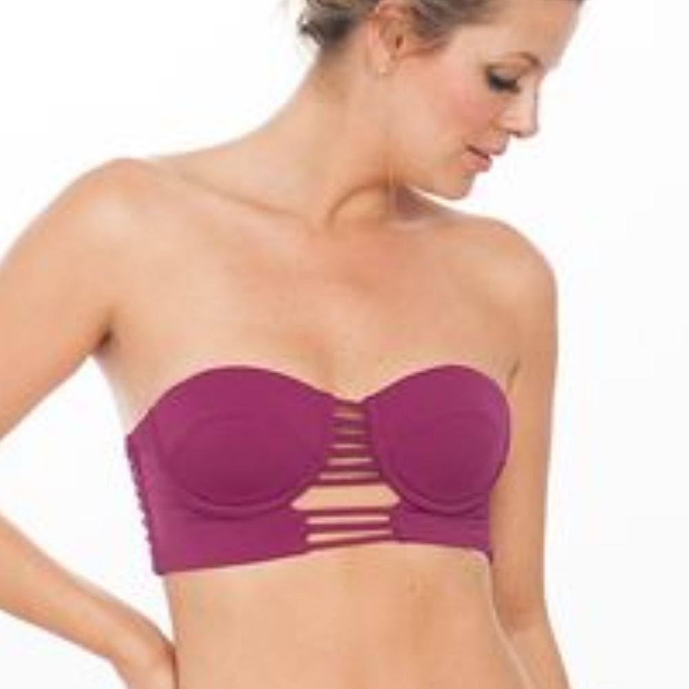 Malai Strappy Burgundy Underwire Bikini Top